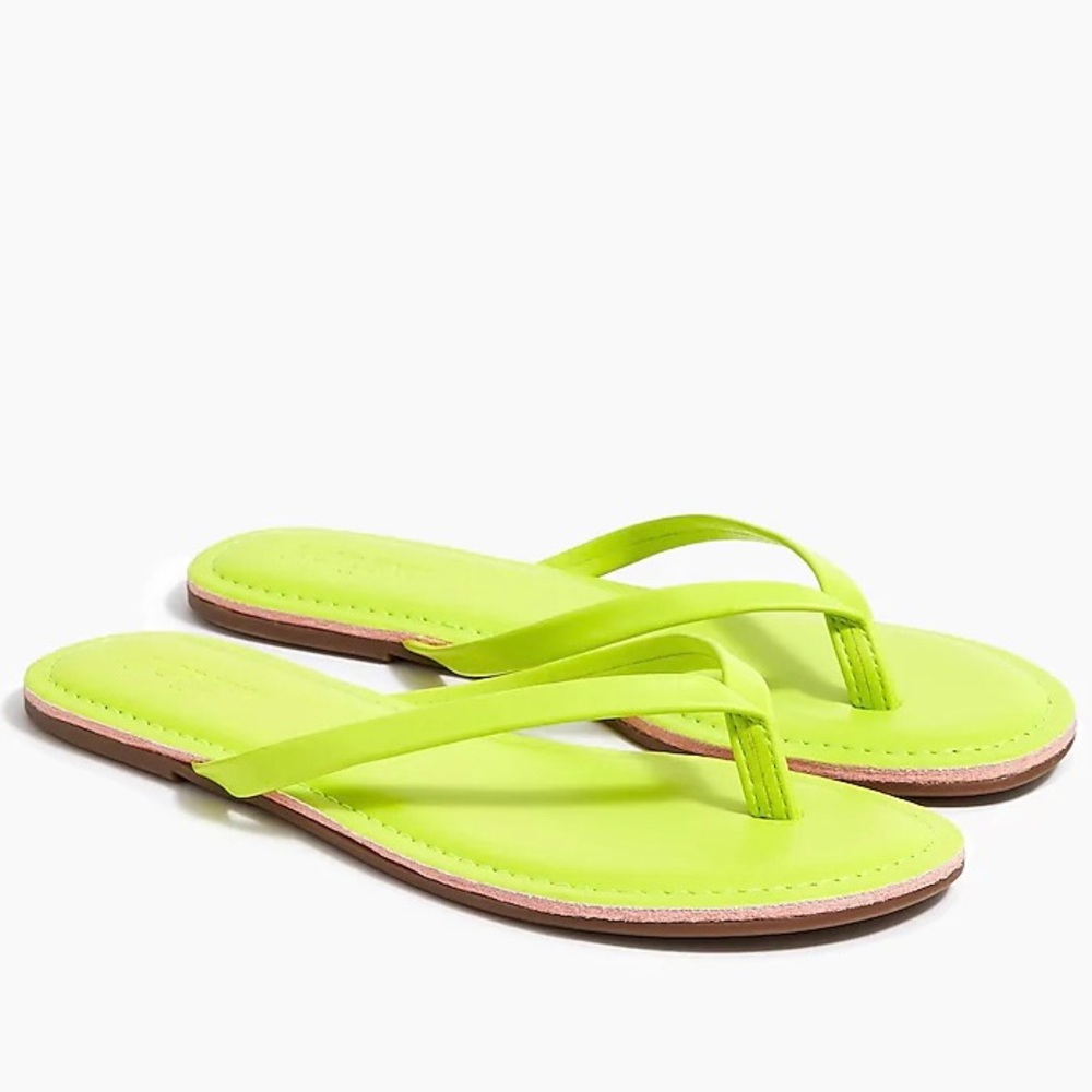 J. CREW Easy Summer Flip-Flops Citrine Padded Foot Bed Thong Sandals NWT